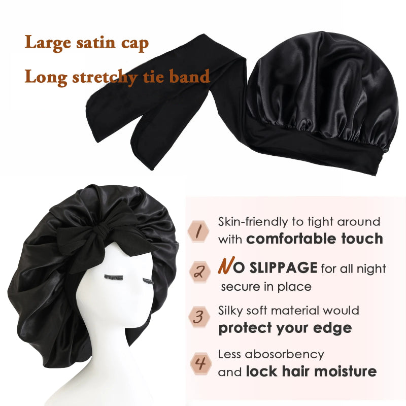 Silk Satin Bonnet - Protect Your Hair While You Sleep
