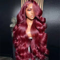 Burgundy HD Lace Wig - 13 x 6 Luxury Human Hair