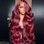 Burgundy HD Lace Wig - 13 x 6 Luxury Human Hair